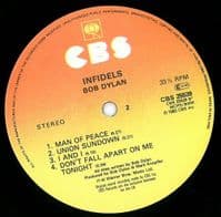 BOB DYLAN Infidels Vinyl Record LP CBS 1983